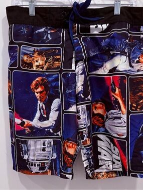 Vintage Star Wars Swim
Trunks Board Shorts Mens L New Hope Retro Lucas Films